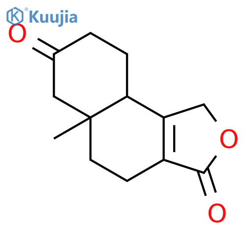 5a-methyl-4,5a,6,8,9,9a-hexahydronaphtho[1,2-c]furan-3,7(1H,5H)-dione structure