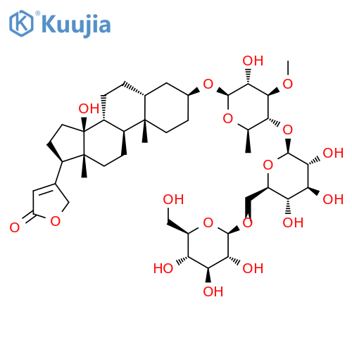 3-[(3S,5R,8R,9S,10S,13R,14S,17R)-14-Hydroxy-3-[(2R,3R,4R,5R,6R)-3-hydroxy-4-methoxy-6-methyl-5-[(2S,3R,4S,5S,6R)-3,4,5-trihydroxy-6-[[(2R,3R,4S,5S,6R)-3,4,5-trihydroxy-6-(hydroxymethyl)oxan-2-yl]oxymethyl]oxan-2-yl]oxyoxan-2-yl]oxy-10,13-dimethyl-1,2,3,4,5,6,7,8,9,11,12,15,16,17-tetradecahydrocyclopenta[a]phenanthren-17-yl]-2H-furan-5-one structure