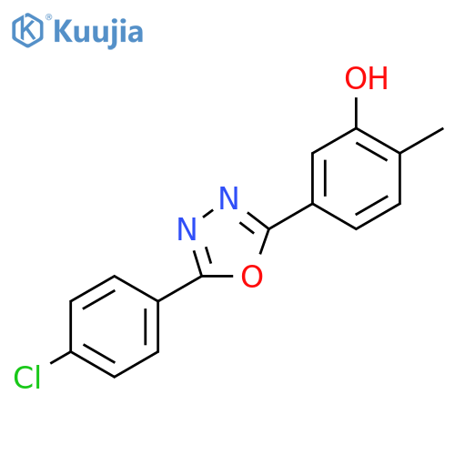 5-[5-(4-Chloro-phenyl)-[1,3,4]oxadiazol-2-yl]-2-methyl-phenol structure