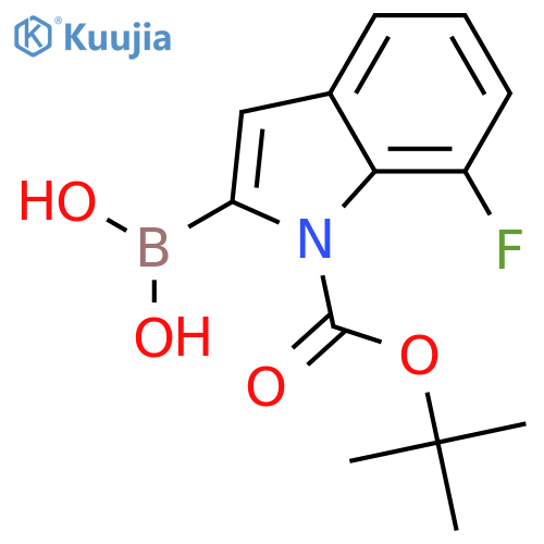 1-(tert-Butoxycarbonyl)-7-fluoro-1H-indol-2-yl-2-boronic Acid structure