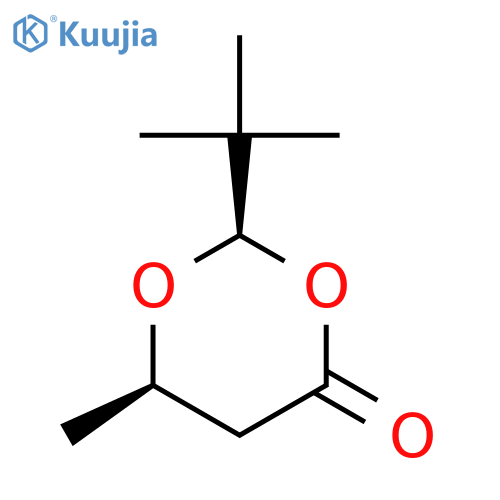 1,3-Dioxan-4-one,2-(1,1-dimethylethyl)-6-methyl-, (2R,6R)- structure