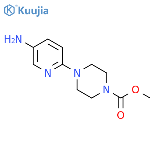 methyl 4-(5-aminopyridin-2-yl)piperazine-1-carboxylate structure