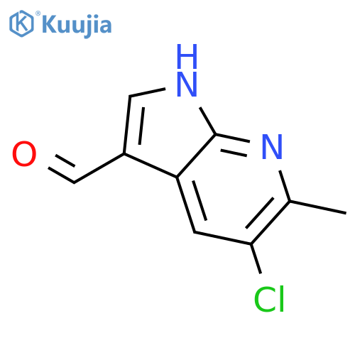 5-Chloro-6-methyl-1H-pyrrolo[2,3-b]pyridine-3-carbaldehyde structure