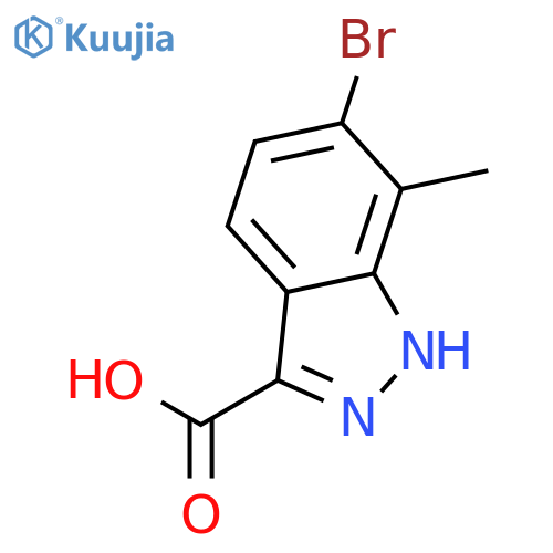 6-bromo-7-methyl-1h-indazole-3-carboxylic Acid structure