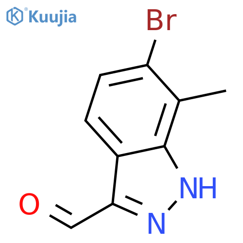 6-Bromo-7-methyl-3-formyl (1H)Indazole structure