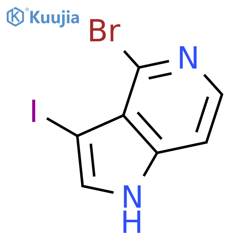 4-Bromo-3-iodo-5-azaindole structure