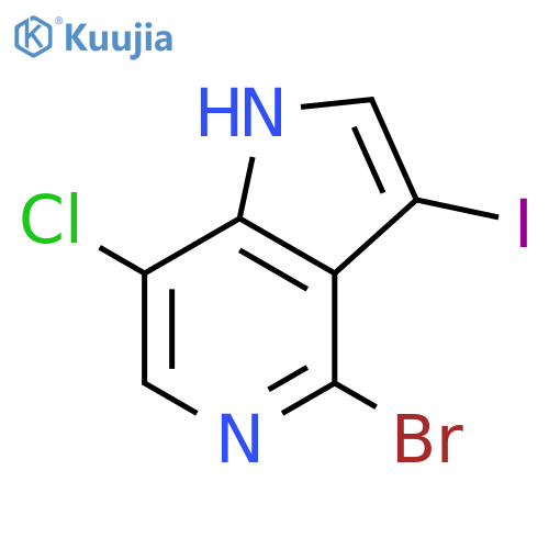 4-Bromo-7-chloro-3-iodo-1H-pyrrolo[3,2-c]pyridine structure