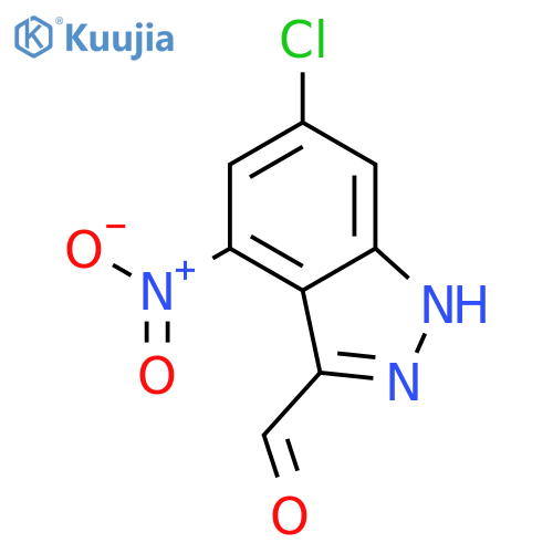 6-Chloro-4-nitro-3- (1H)Indazole Carboaldehyde structure