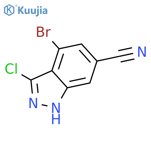 4-Bromo-3-chloro-6-cyano (1h)indazole structure