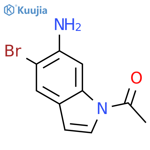 1-(6-amino-5-bromo-indol-1-yl)ethanone structure