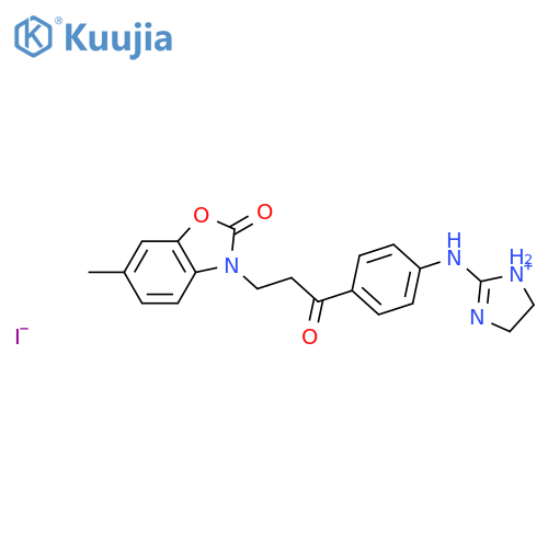 2(3H)-Benzoxazolone,3-[3-[4-[(4,5-dihydro-1H-imidazol-2-yl)amino]phenyl]-3-oxopropyl]-6-methyl-,hydriodide (1:1) structure