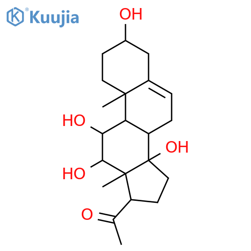 Pregn-5-en-20-one,3,11,12,14-tetrahydroxy-, (3b,11a,12b,14b)- (9CI) structure