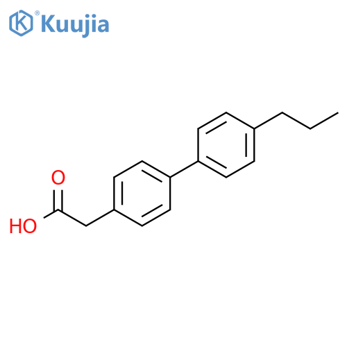 2-4-(4-propylphenyl)phenylacetic acid structure