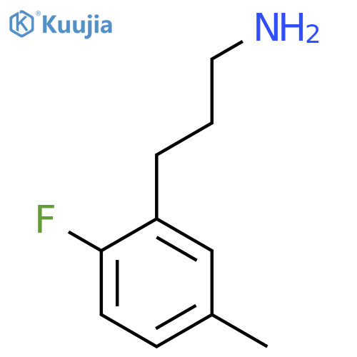 3-(2-fluoro-5-methylphenyl)propan-1-amine structure