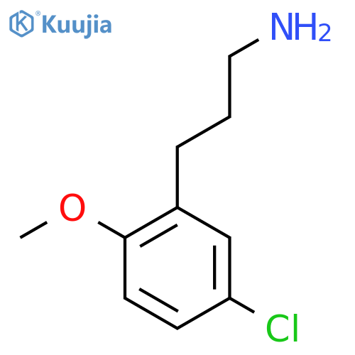 3-(5-chloro-2-methoxyphenyl)propan-1-amine structure