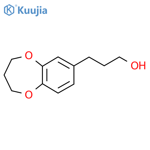 3-(3,4-dihydro-2H-1,5-benzodioxepin-7-yl)propan-1-ol structure