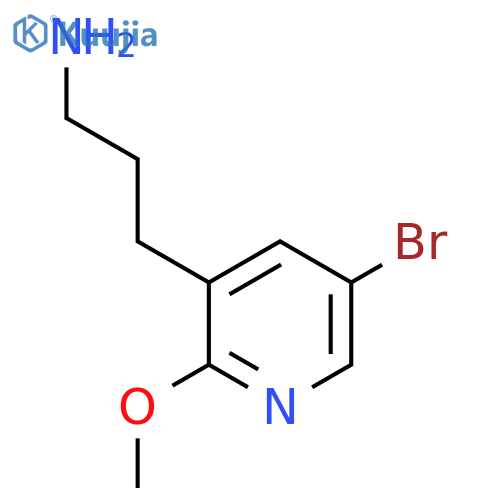 3-(5-bromo-2-methoxypyridin-3-yl)propan-1-amine structure