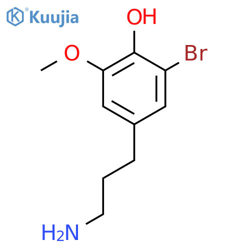 4-(3-aminopropyl)-2-bromo-6-methoxyphenol structure
