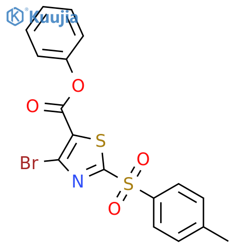 Phenyl 4-bromo-2-(4-methylphenylsulfonyl)thiazole-5-carboxylate structure