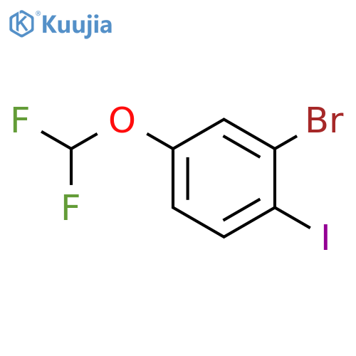 2-Bromo-4-(difluoromethoxy)-1-iodobenzene structure