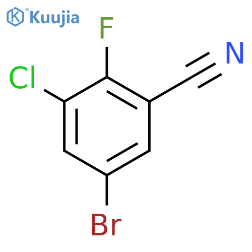 5-bromo-3-chloro-2-fluorobenzonitrile structure