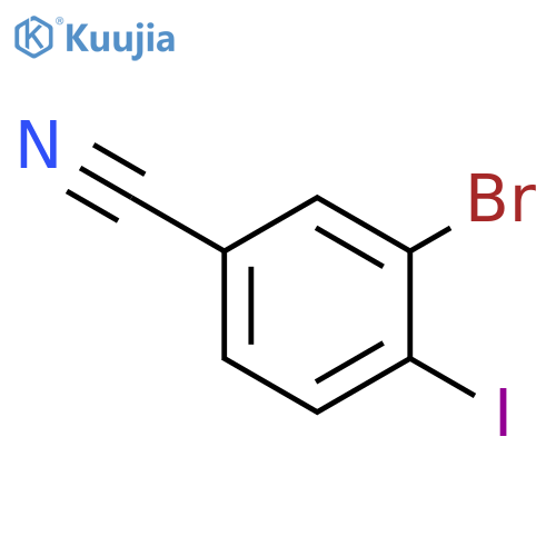 3-bromo-4-iodo-benzonitrile structure