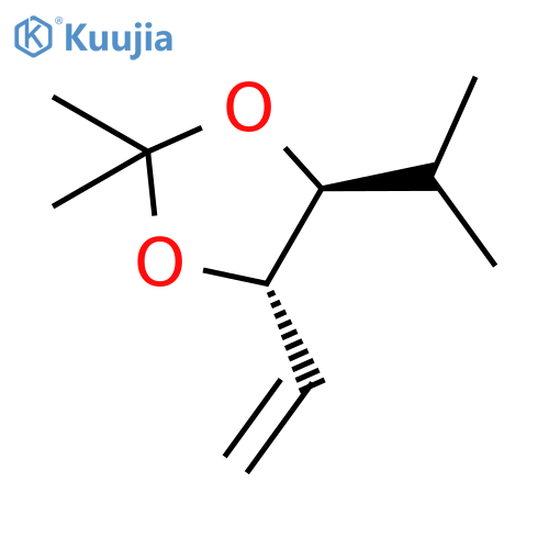 1,3-Dioxolane, 4-ethenyl-2,2-dimethyl-5-(1-methylethyl)-, trans- structure