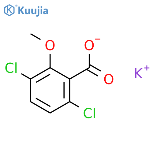 2-Methoxy-3,6-dichlorobenzoic acid potassiumsalt structure