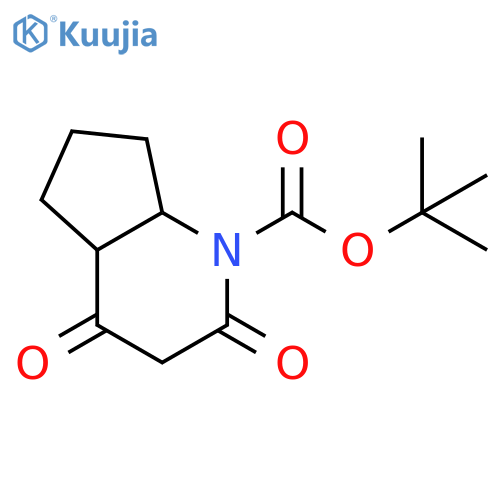 tert-butyl 2,4-dioxo-5,6,7,7a-tetrahydro-4aH-cyclopenta[b]pyridine-1-carboxylate structure