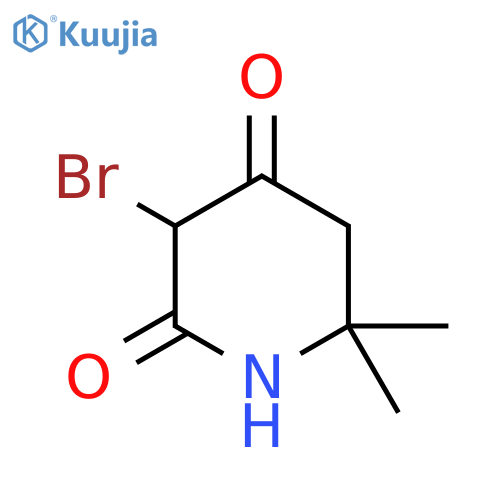 3-Bromo-6,6-dimethylpiperidine-2,4-dione structure
