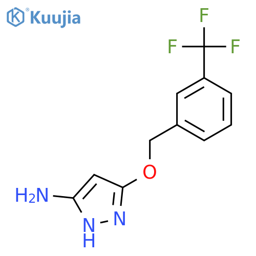 3-[[3-(trifluoromethyl)phenyl]methoxy]-1H-pyrazol-5-amine structure
