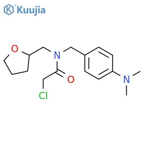 2-chloro-N-{[4-(dimethylamino)phenyl]methyl}-N-[(oxolan-2-yl)methyl]acetamide structure