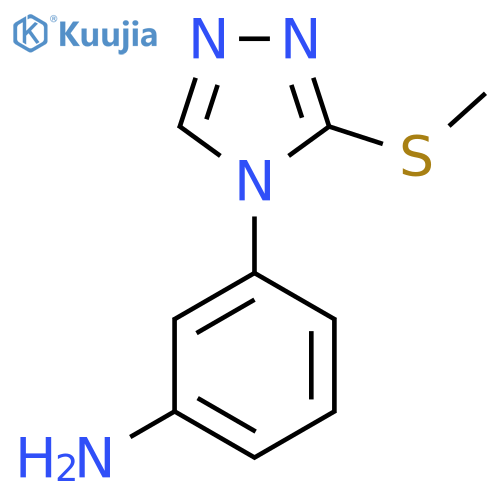 3-3-(Methylsulfanyl)-4H-1,2,4-triazol-4-ylaniline structure