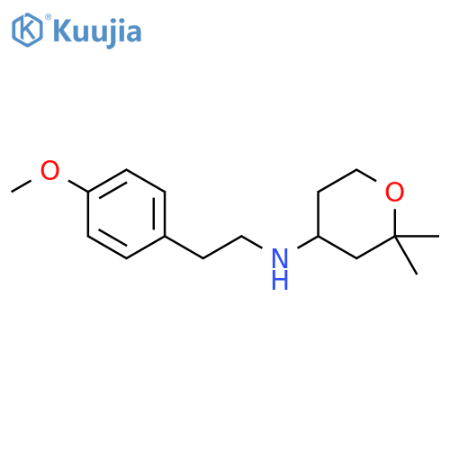 N-2-(4-methoxyphenyl)ethyl-2,2-dimethyloxan-4-amine structure