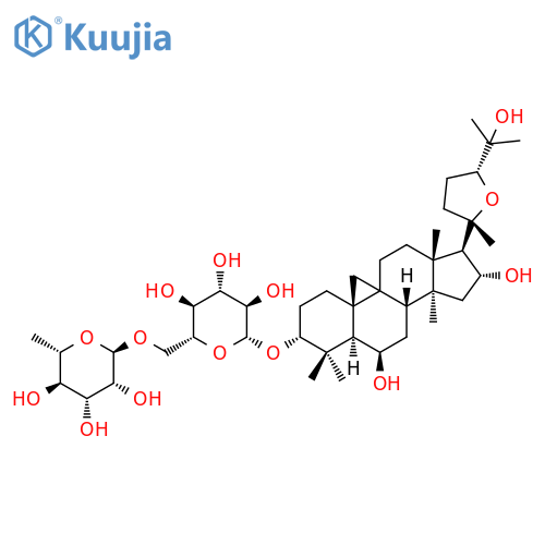 (3β,6α,16β,24R)-20,24-Epoxy-6,16,25-trihydroxy-9,19-cyclolanostan-3-yl 6-O-(6-deoxy-α-L-mannopyranosyl)-β-D-glucopyranoside structure