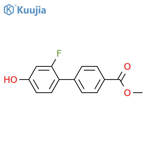 3-Fluoro-4-(4-methoxycarbonylphenyl)phenol structure