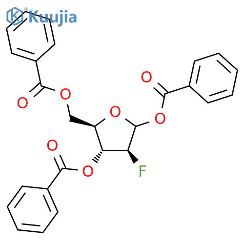 (3S,4R,5R)-5-((Benzoyloxy)methyl)-3-fluorotetrahydrofuran-2,4-diyl dibenzoate structure