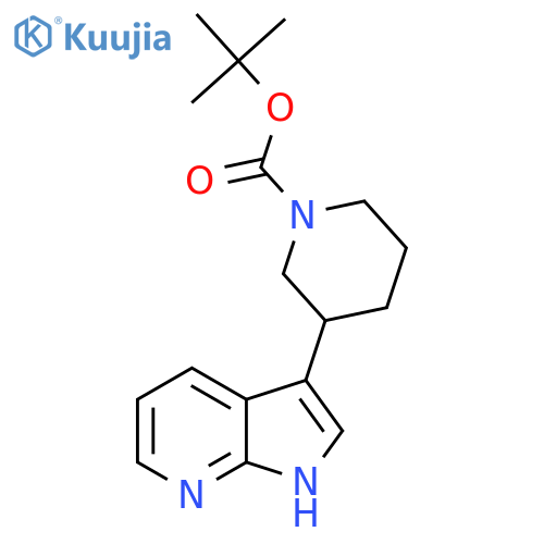 Tert-butyl 3-(1H-pyrrolo[2,3-b]pyridin-3-yl)piperidine-1-carboxylate structure