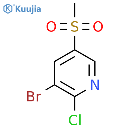 3-Bromo-2-chloro-5-(methylsulfonyl)Pyridine structure