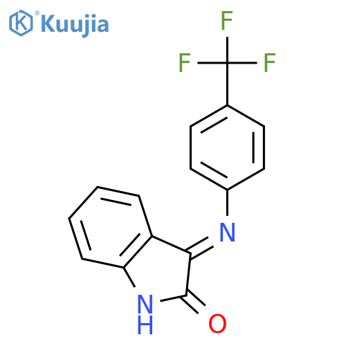 2H-Indol-2-one, 1,3-dihydro-3-[[4-(trifluoromethyl)phenyl]imino]- structure