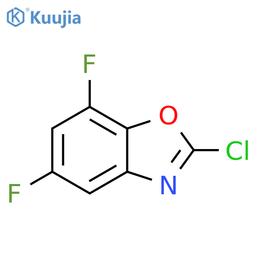 2-chloro-5,7-difluoro-1,3-benzoxazole structure