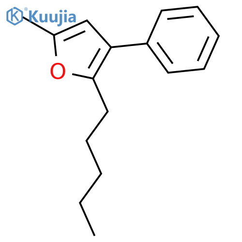 5-Methyl-2-pentyl-3-phenylfuran structure
