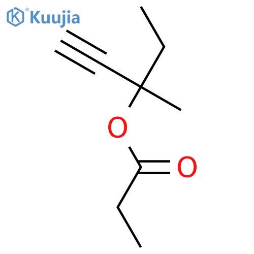 1-Pentyn-3-ol,3-methyl-, 3-propanoate structure