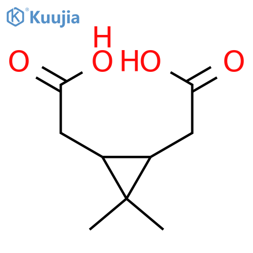 rel-(1R,3S)-2,2-Dimethyl-3-(2-oxopropyl)cyclopropaneacetic acid structure