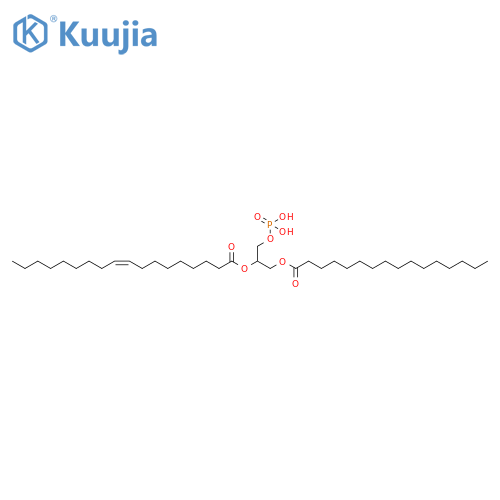9-Octadecenoic acid(9Z)-, 1-[[(1-oxohexadecyl)oxy]methyl]-2-(phosphonooxy)ethyl ester structure