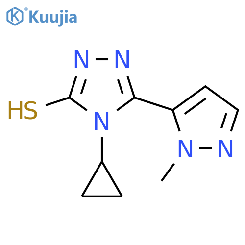 4-Cyclopropyl-5-(1-methyl-1H-pyrazol-5-yl)-4H-1,2,4-triazole-3-thiol structure