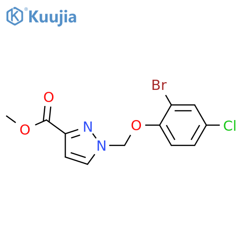 methyl 1-(2-bromo-4-chlorophenoxy)methyl-1H-pyrazole-3-carboxylate structure