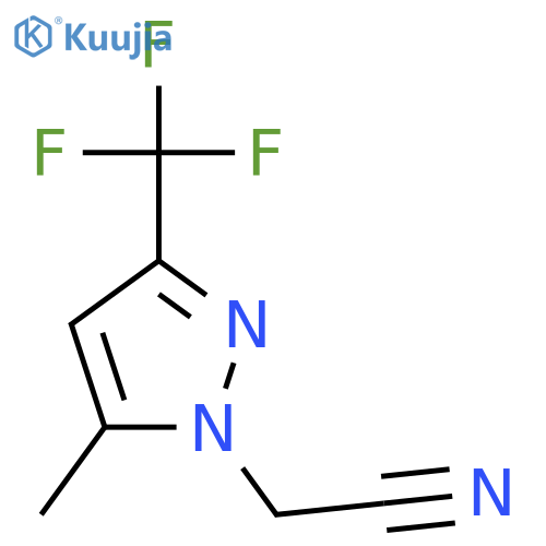 2-(5-methyl-3-(trifluoromethyl)-1H-pyrazol-1-yl)acetonitrile structure