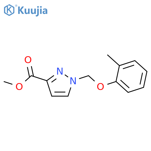 methyl 1-(2-methylphenoxy)methyl-1H-pyrazole-3-carboxylate structure