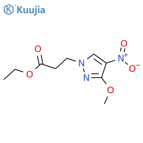 ethyl 3-(3-methoxy-4-nitro-1H-pyrazol-1-yl)propanoate structure